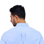 Men's Cotton Spandex Oxford Slim Fit Embroidery Shirt