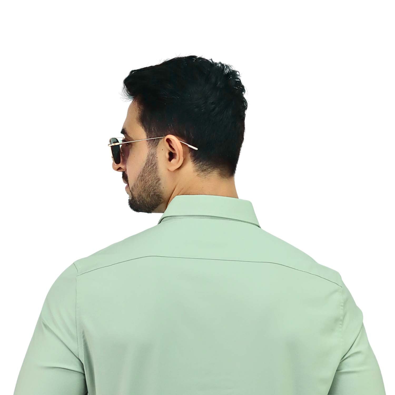 Men's Polyester Modal Lycra Twill Slim Fit Easy Care Shirt