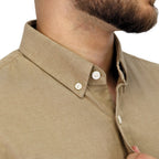 Men's Cotton Oxford Full Opening Long Sleeve Slim Fit Shirt