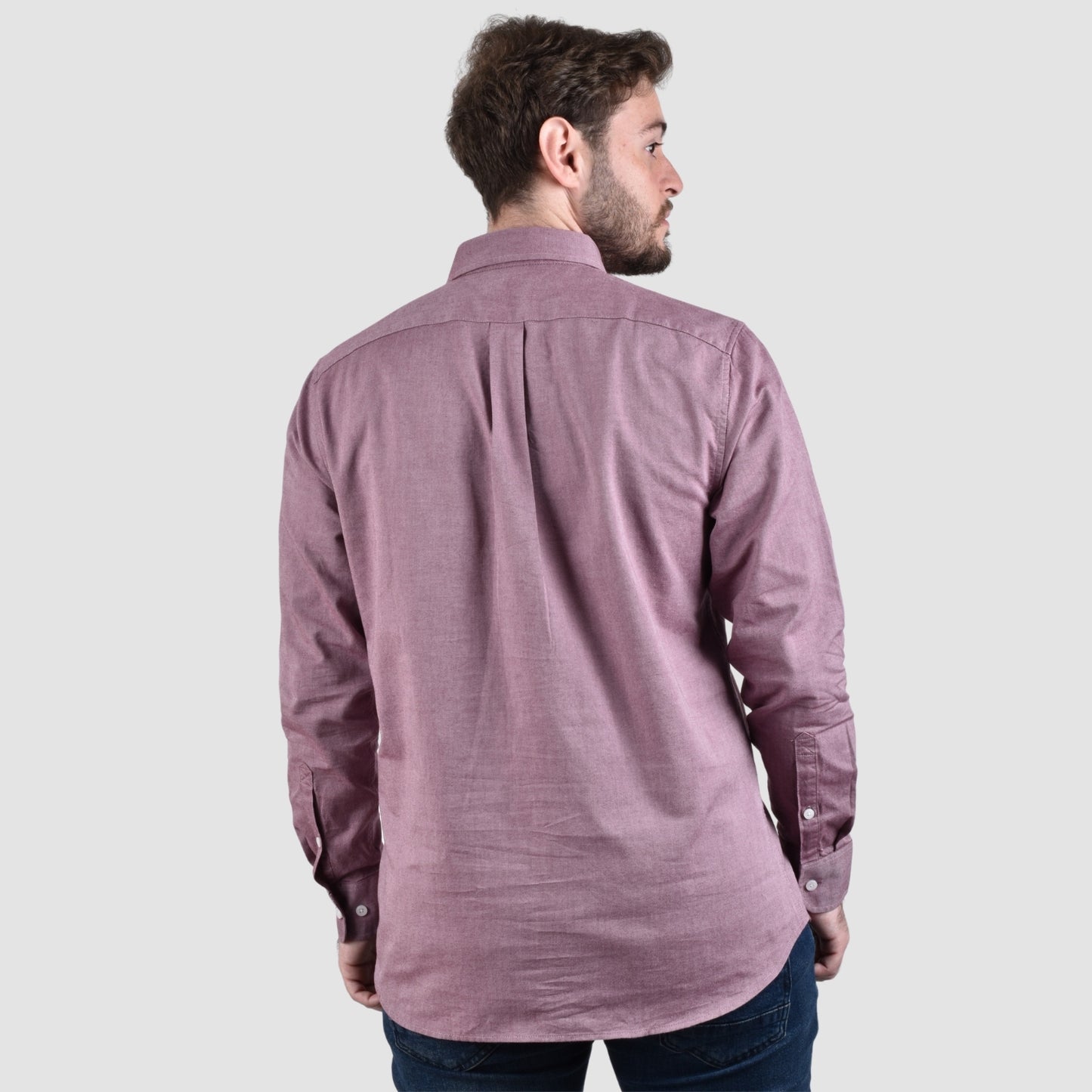 Men's Cotton Oxford Full Opening Long Sleeve Slim Fit Shirt
