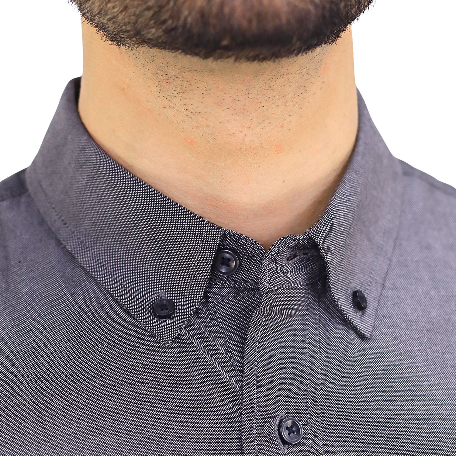 Men's Cotton Oxford Full Opening Long Sleeve Slim Fit Shirt