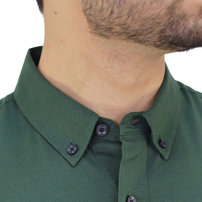 Men's Cotton Oxford Full Opening Long Sleeve Slim Fit Shirt