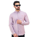 Giordano Men's Cotton Oxford Full Opening Long Sleeve Slim Fit Shirt-Multicolor