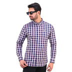 Giordano Men's Cotton Oxford Full Opening Long Sleeve Slim Fit Shirt-Multicolor