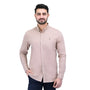 Giordano Men's Cotton Oxford Full Opening Long Sleeve Slim Fit Shirt-Brown