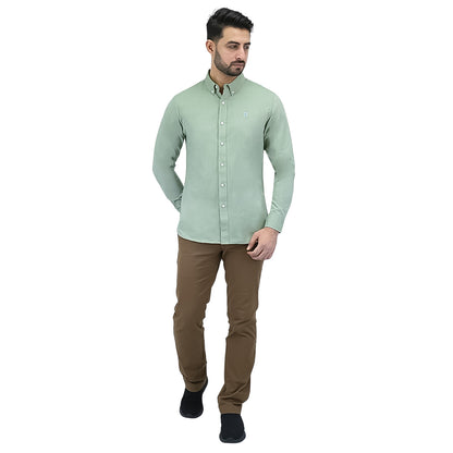 Men's Cotton Oxford Full Opening Long Sleeve Slim Fit Shirt