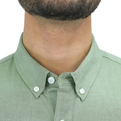 Men's Cotton Oxford Full Opening Long Sleeve Slim Fit Shirt