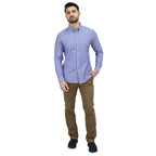 Men's Cotton Oxford Full Opening Long Sleeve Slim Fit Shirt