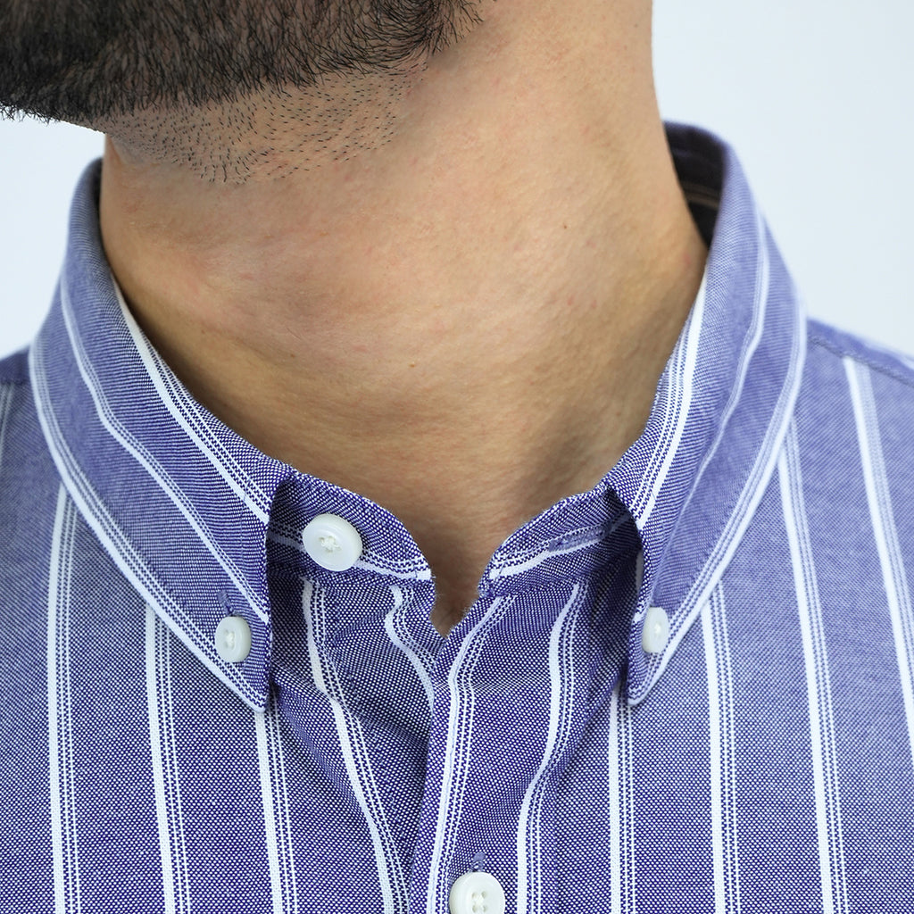 Men's Cotton Oxford Full Opening Long Sleeve Slim Fit Shirt