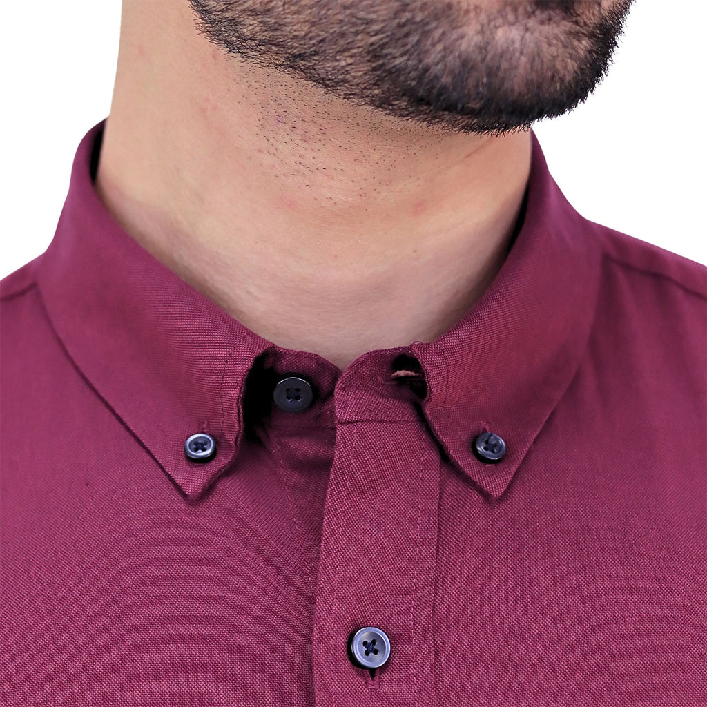 Men's Cotton Oxford Full Opening Long Sleeve Slim Fit Shirt