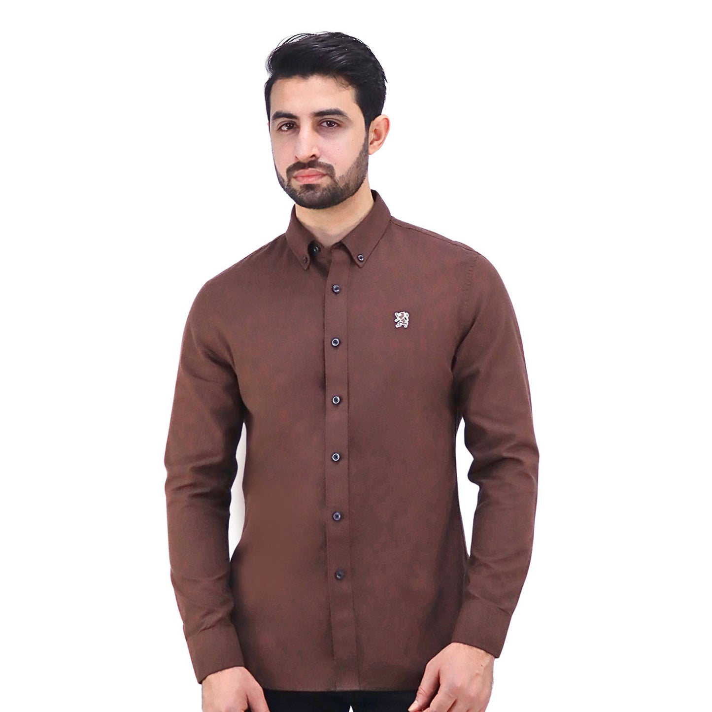 Men's Cotton Oxford Full Opening Long Sleeve Slim Fit Shirt