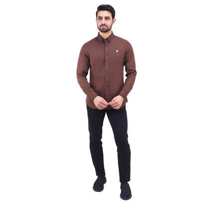 Men's Cotton Oxford Full Opening Long Sleeve Slim Fit Shirt