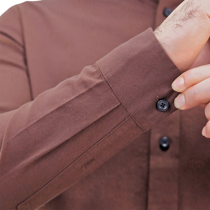 Men's Cotton Oxford Full Opening Long Sleeve Slim Fit Shirt