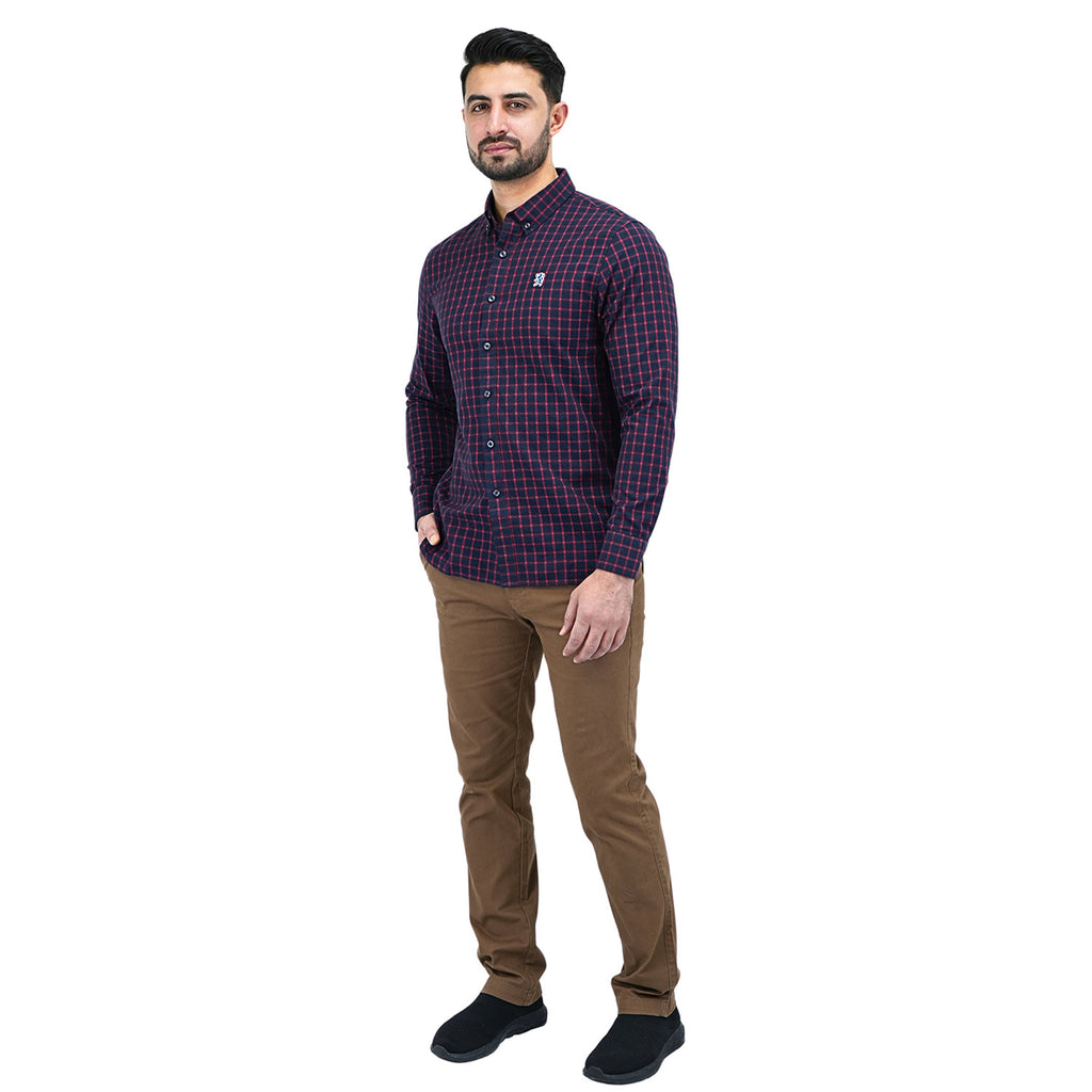 Men's Cotton Oxford Full Opening Long Sleeve Slim Fit Shirt