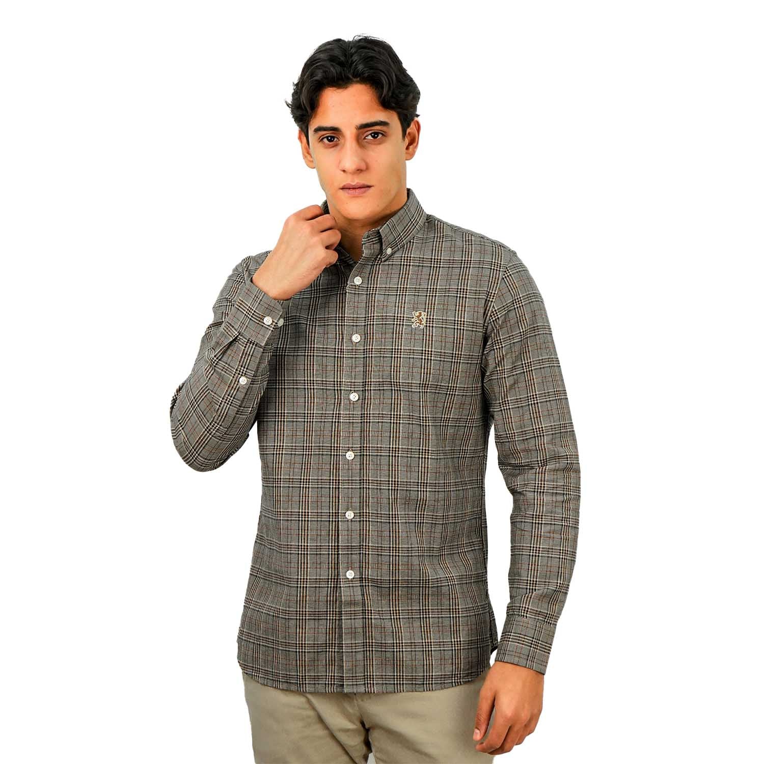 Men's Cotton Oxford Full Opening Long Sleeve Slim Fit Shirt