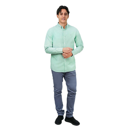 Men's Cotton Oxford Full Opening Long Sleeve Slim Fit Shirt