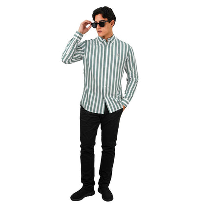 Men's Cotton Oxford Full Opening Long Sleeve Slim Fit Shirt