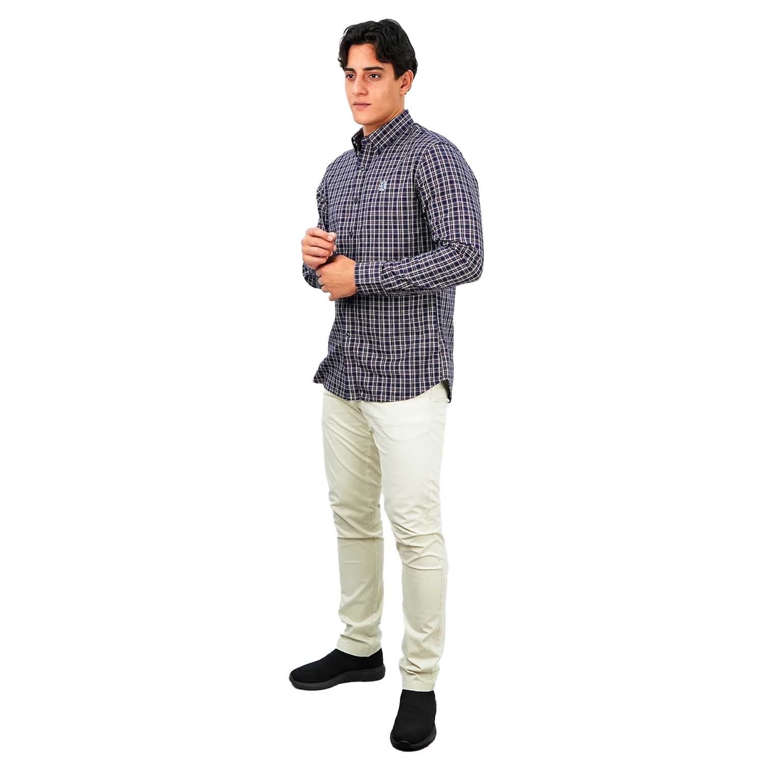 Men's Cotton Oxford Full Opening Long Sleeve Slim Fit Shirt