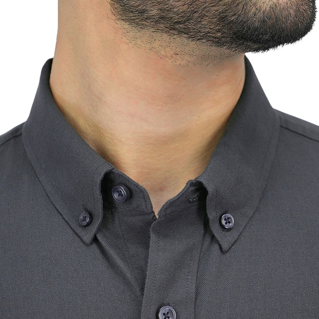 Men's Cotton Oxford Full Opening Long Sleeve Slim Fit Shirt