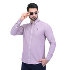 Giordano Men's Cotton Oxford Full Opening Long Sleeve Slim Fit Shirt-Red