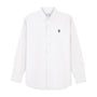 Giordano Men's Cotton Oxford Full Opening Long Sleeve Slim Fit Shirt-White