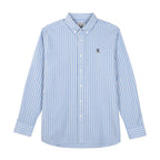 Giordano Men's Cotton Oxford Full Opening Long Sleeve Slim Fit Shirt-Multicolor