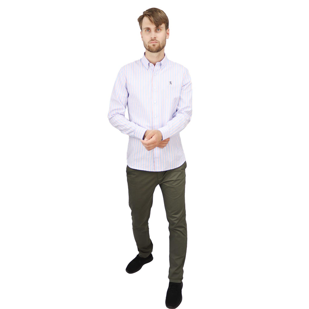 Men's Shirt With Small Lion Embroidery