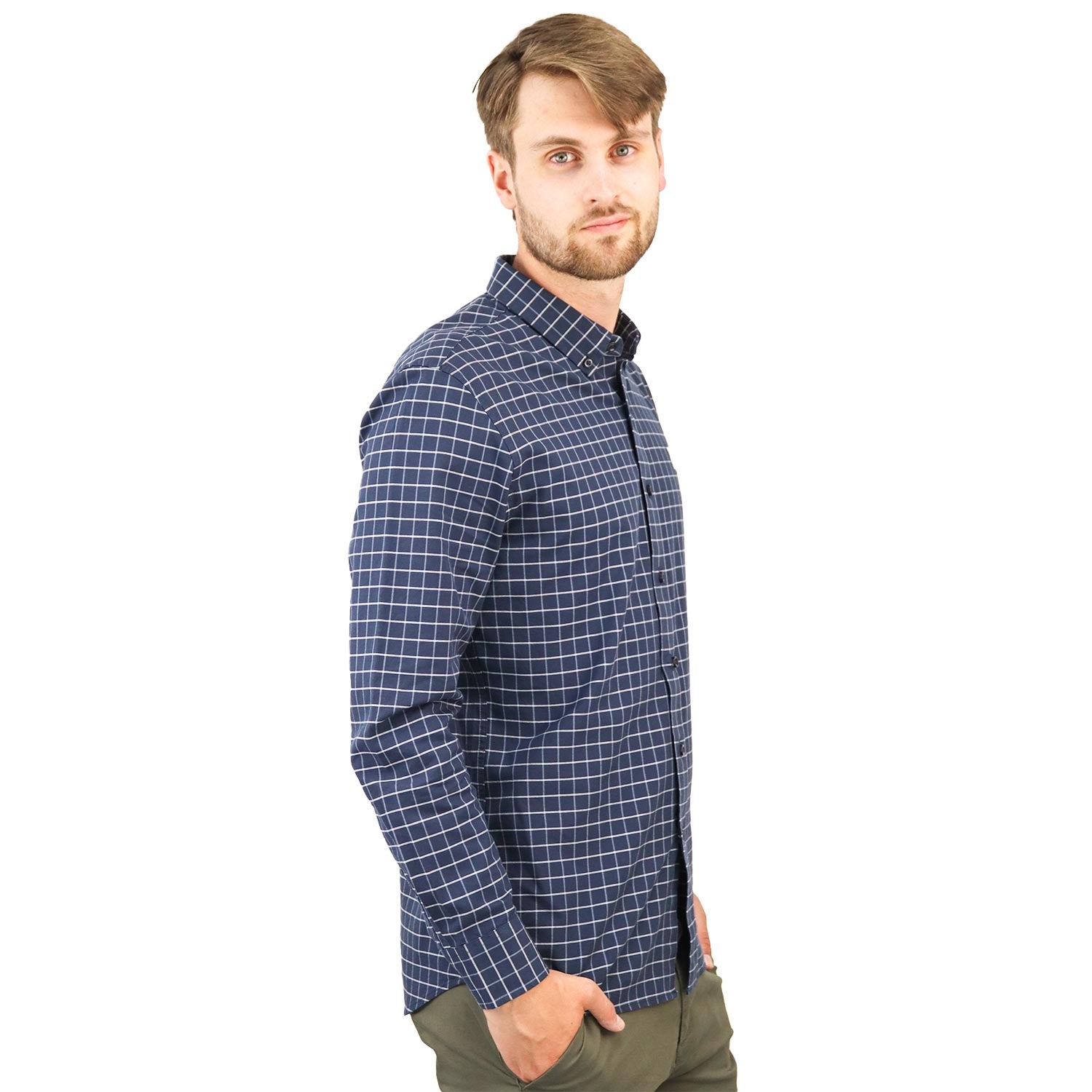 Men's Shirt With Small Lion Embroidery