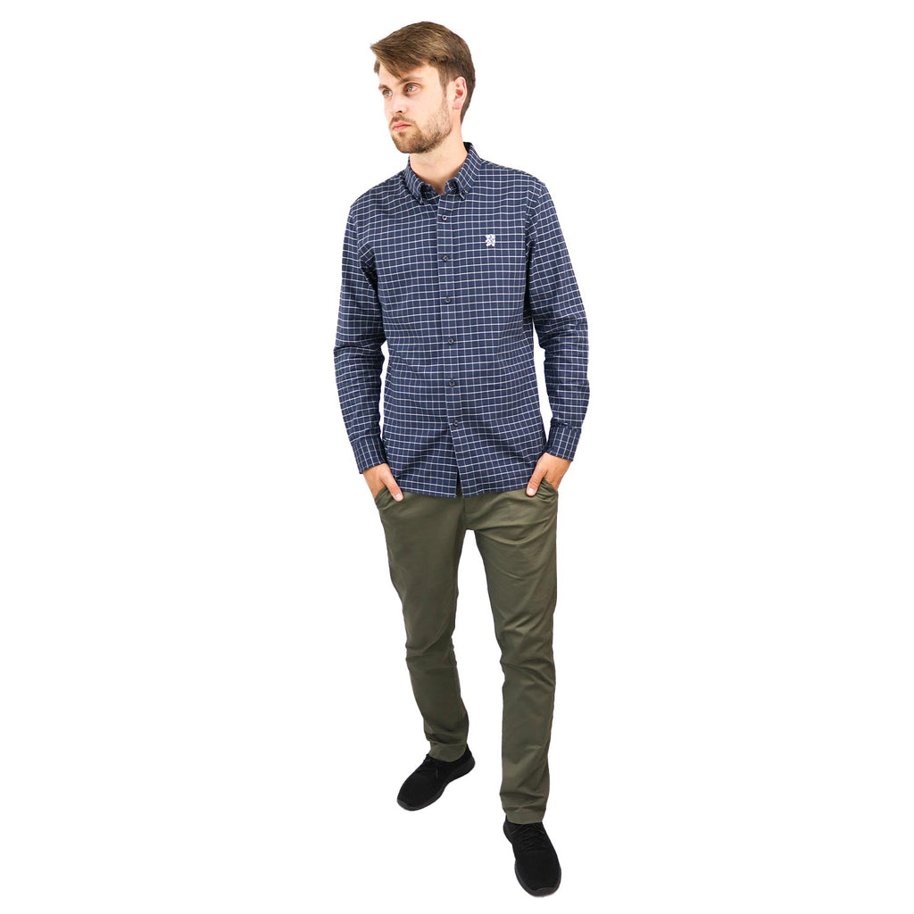 Men's Shirt With Small Lion Embroidery