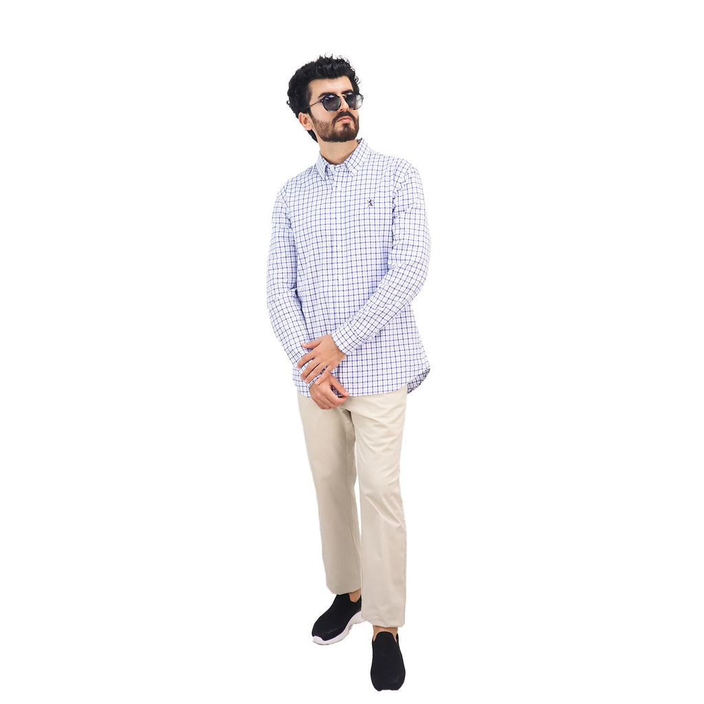 Men's Shirt With Small Lion Embroidery