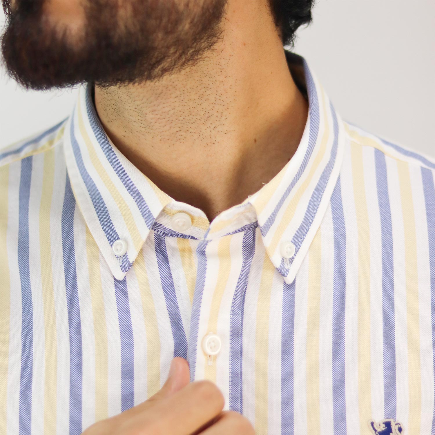 Men's Shirt With Small Lion Embroidery