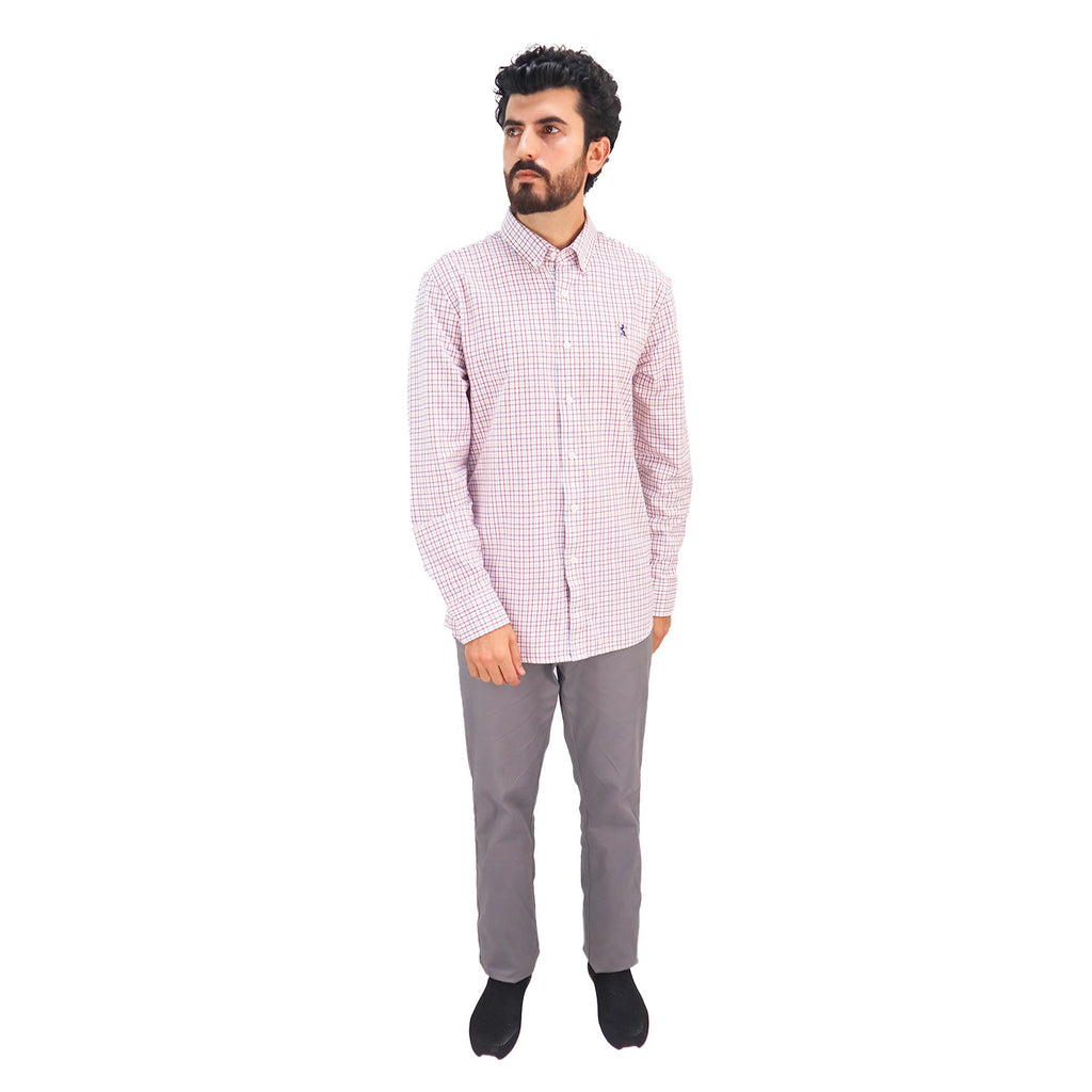Men's Shirt With Small Lion Embroidery