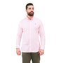 Giordano Men's Shirt With Small Lion Embroidery-Pink