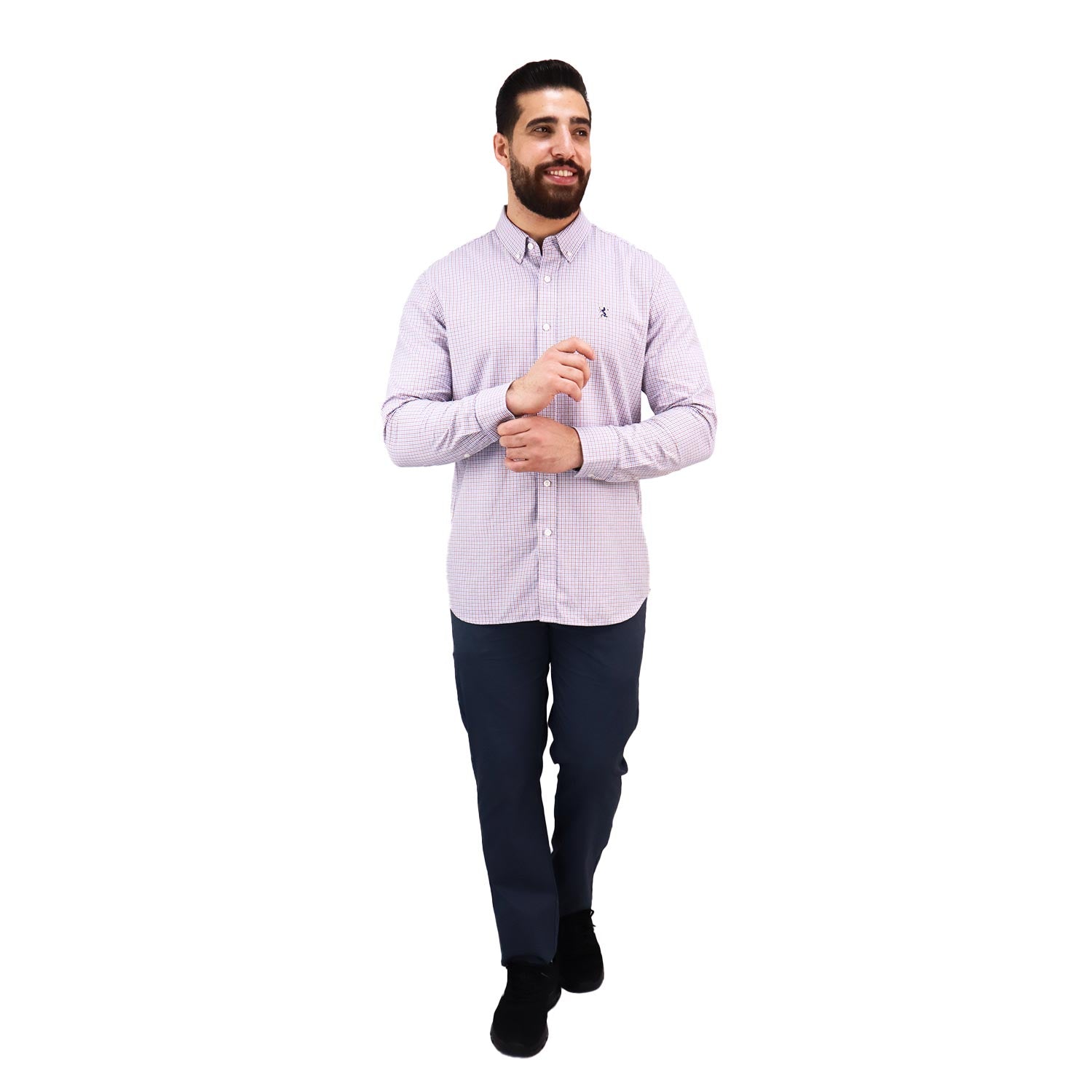 Men's Shirt With Small Lion Embroidery