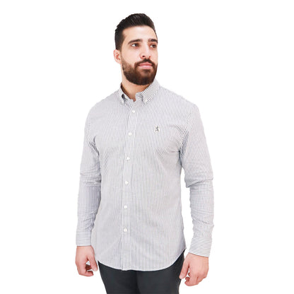 Men's Shirt With Small Lion Embroidery