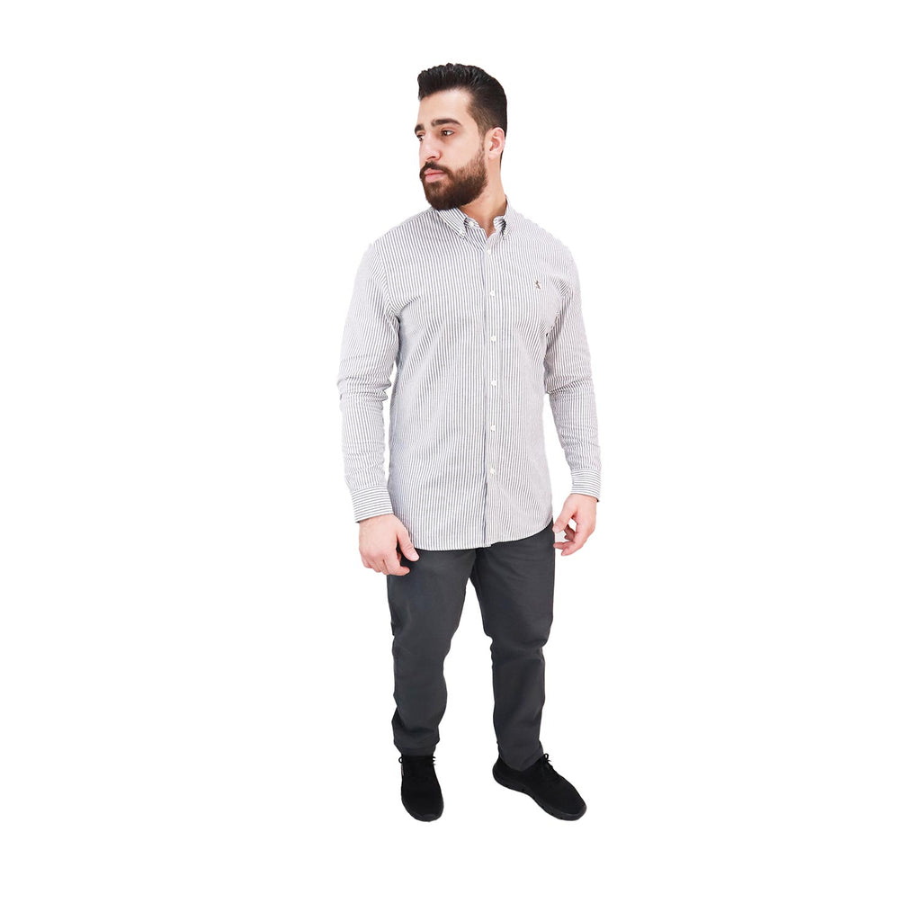 Men's Shirt With Small Lion Embroidery