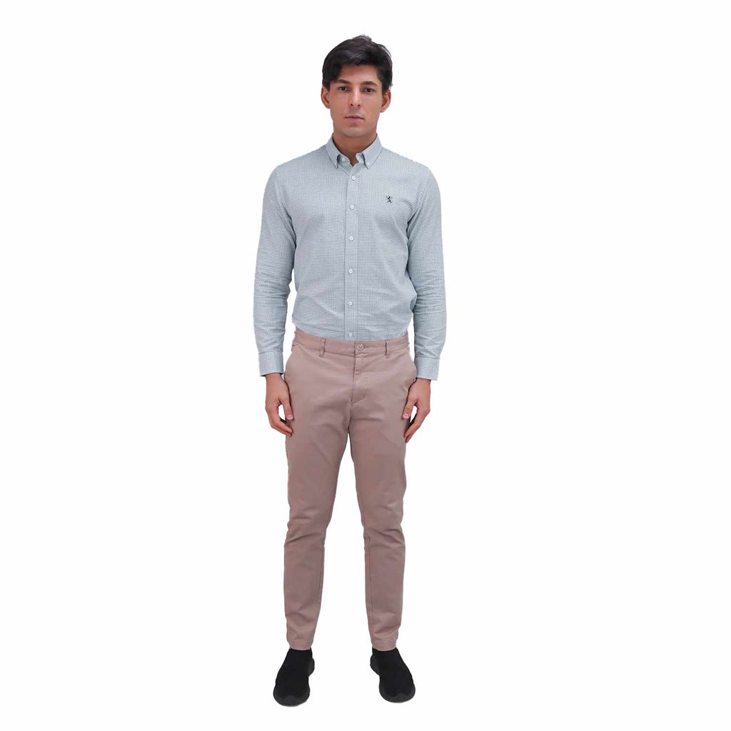 Men's Shirt With Small Lion Embroidery