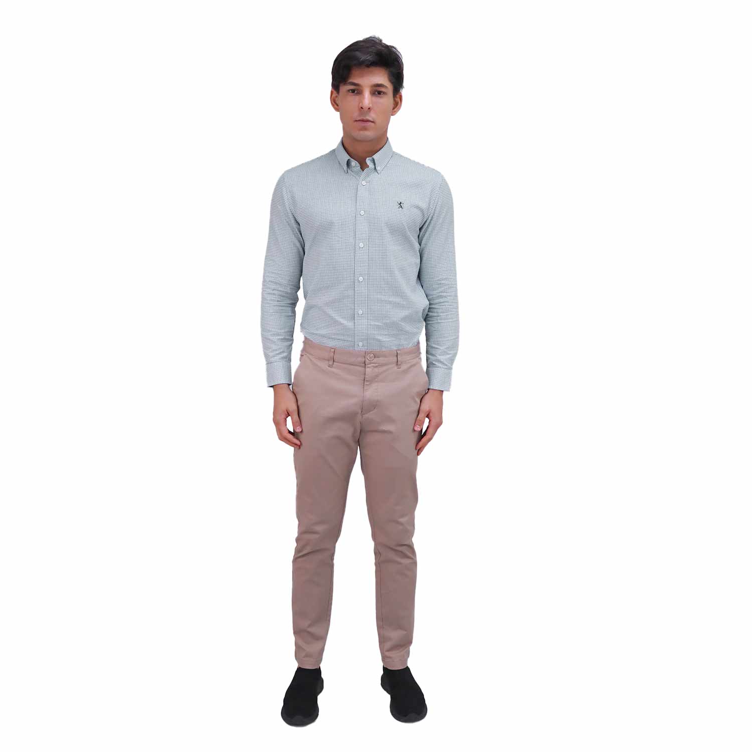 Men's Shirt With Small Lion Embroidery