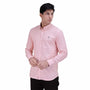 Giordano Men's Shirt With Small Lion Embroidery-Pink