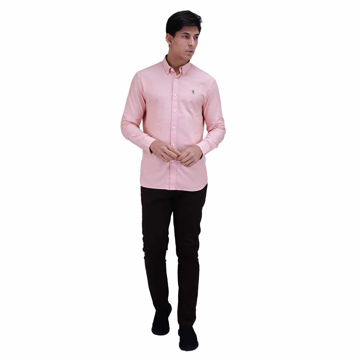 Men's Shirt With Small Lion Embroidery