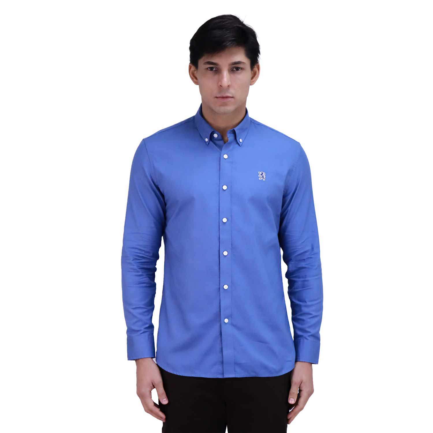 Men's Shirt With Small Lion Embroidery