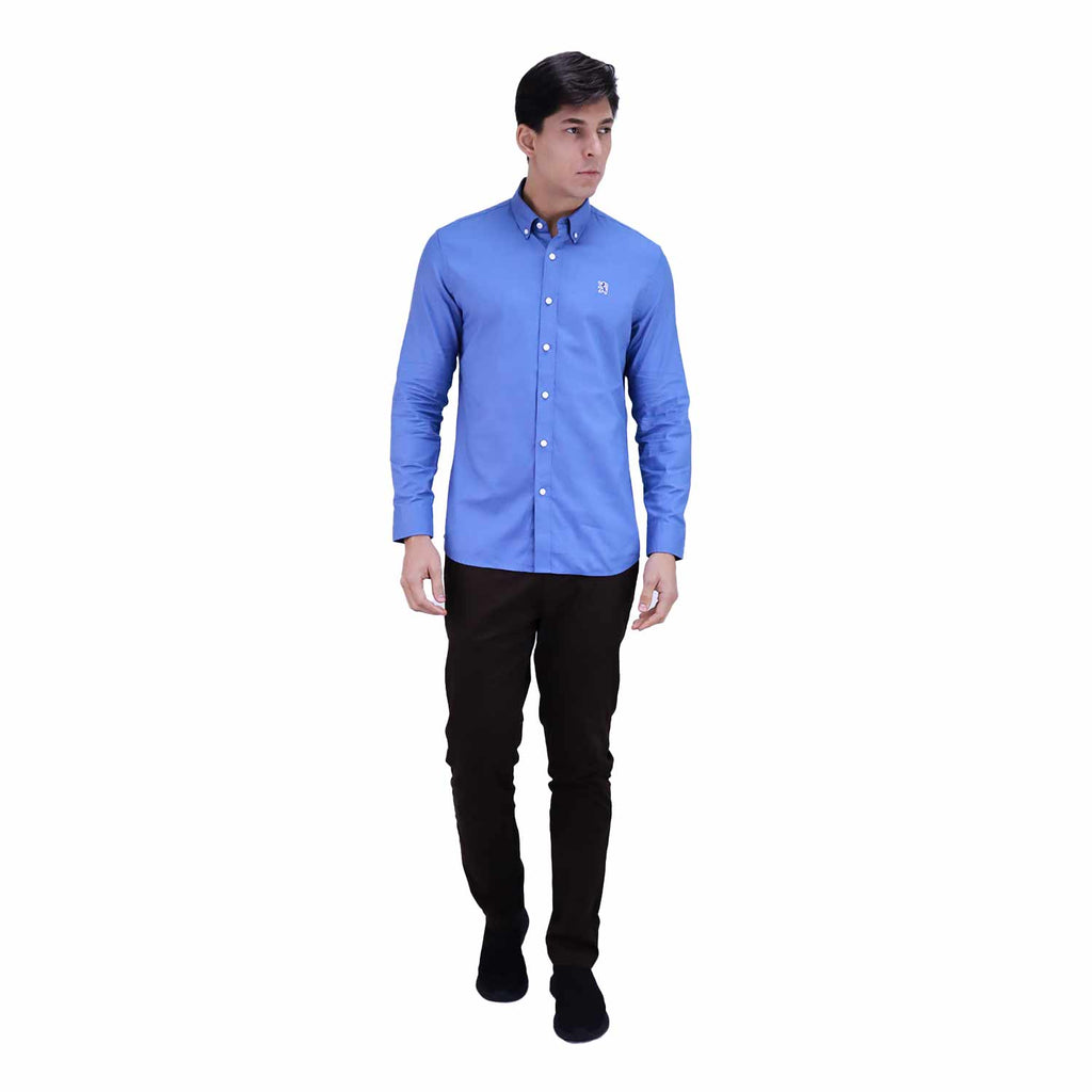 Men's Shirt With Small Lion Embroidery