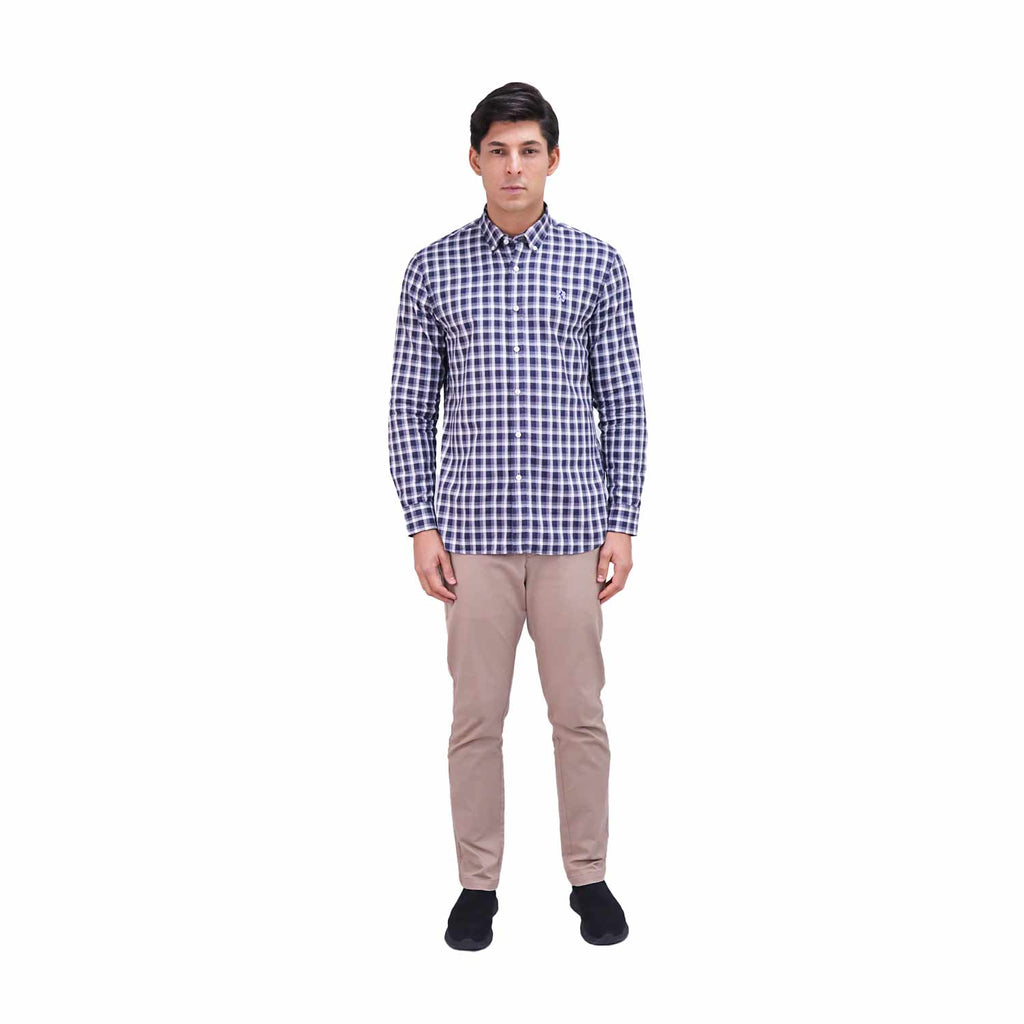 Men's Shirt With Small Lion Embroidery