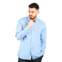 Giordano Men's Shirt With Small Lion Embroidery-Blue