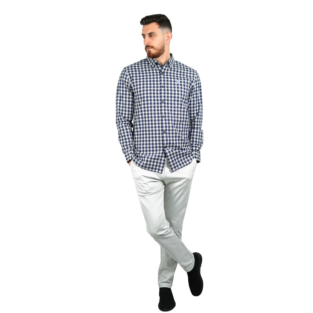 Men's Shirt with Small Lion Embroidery