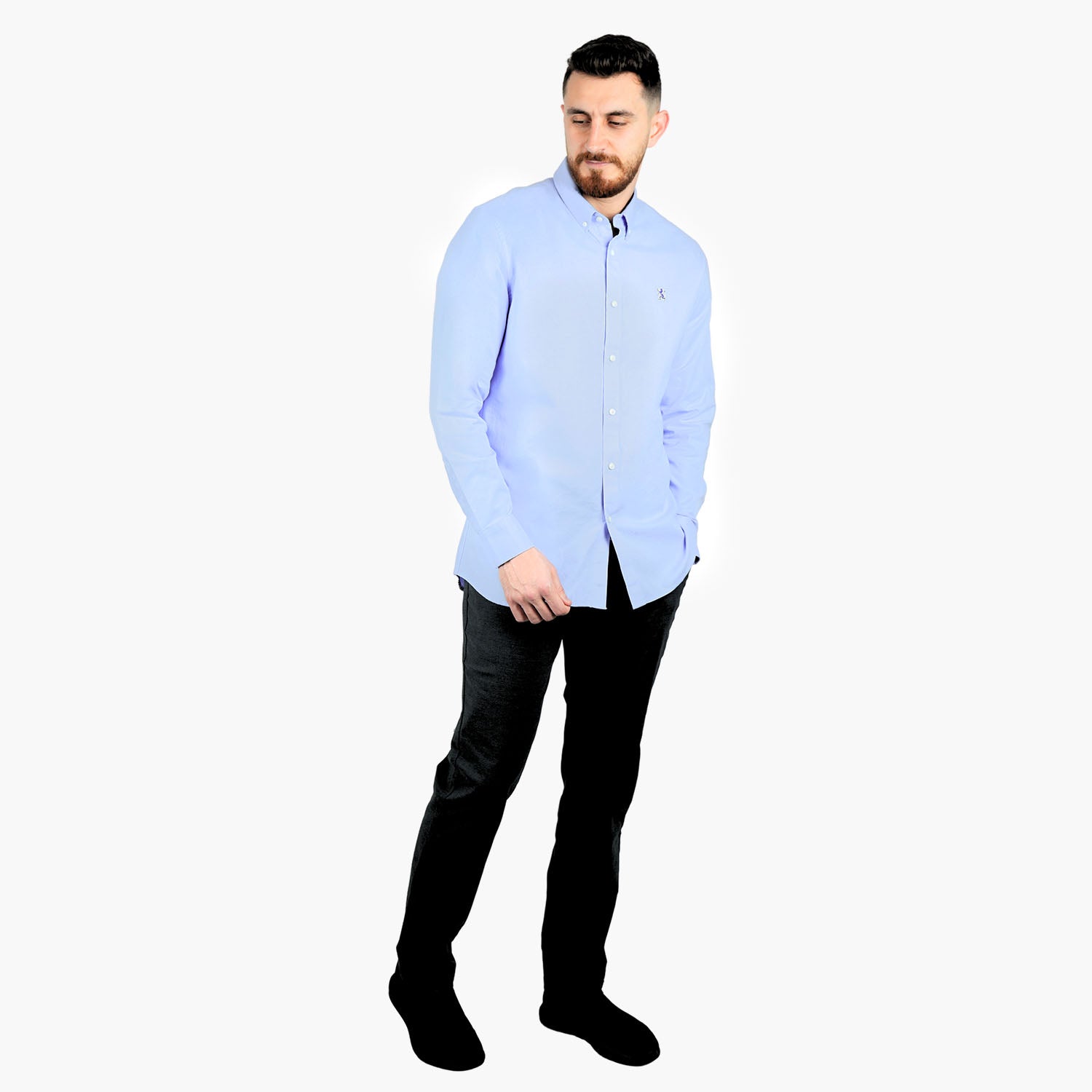 Men's Shirt With Small Lion Embroidery
