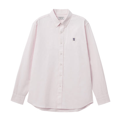 Giordano Men's Shirt With Small Lion Embroidery-White