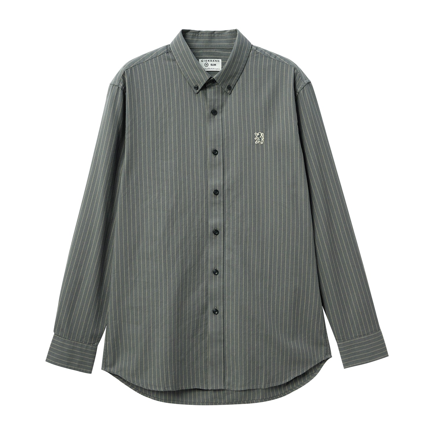 Men's Shirt With Small Lion Embroidery