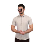 Giordano Men's Cotton Shirt-Brown