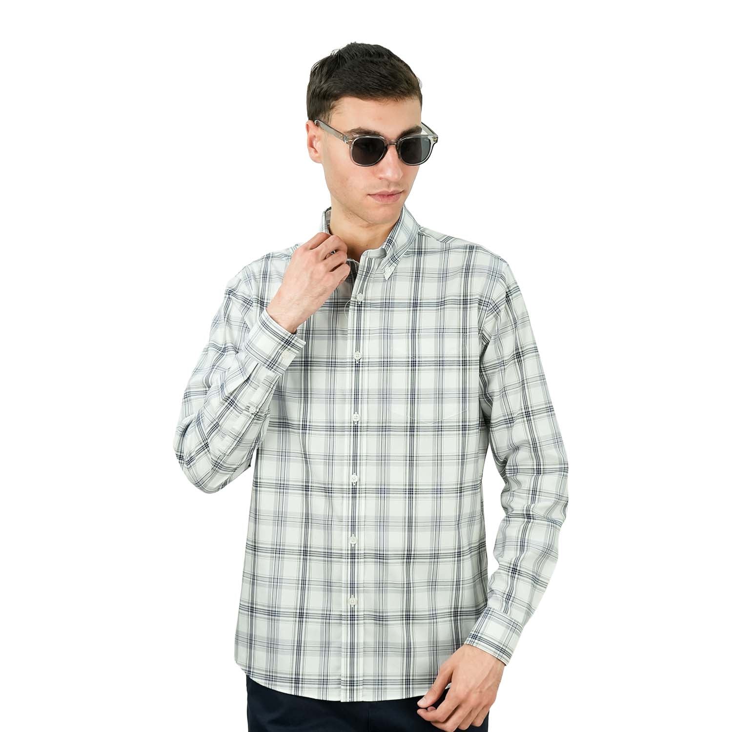 Men's Wrinkle-Free Long Sleeve Cotton Oxford Shirt